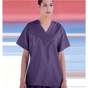 Fashion Seal Scrub Shirt 1 Pocket Set-In Sleeves Medium Purple Unisex Ea