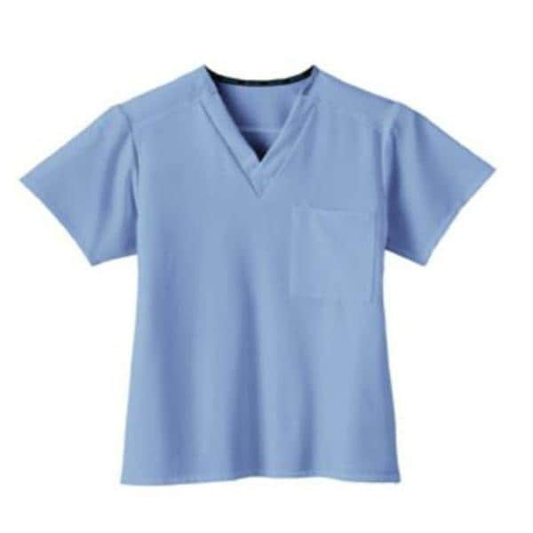 Jockey Scrub Shirt V-Neck 1 Pocket Short Sleeves X-Large Ceil Blue Unisex Ea