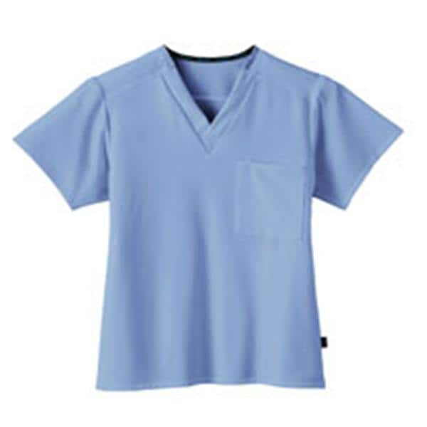 Jockey Scrub Shirt V-Neck 1 Pocket Short Sleeves X-Small Ceil Blue Unisex Ea