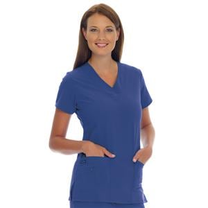 Jockey Scrub Shirt V-Neck 3 Pockets Short Sleeves Small New Navy Womens Ea