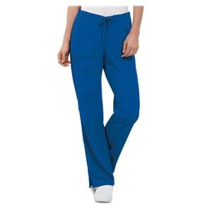 Jockey Scrub Pant 72% Plystr / 21% Rayon / 7% Spndx 4 Pkts Lrg Ryl Bl Womens Ea