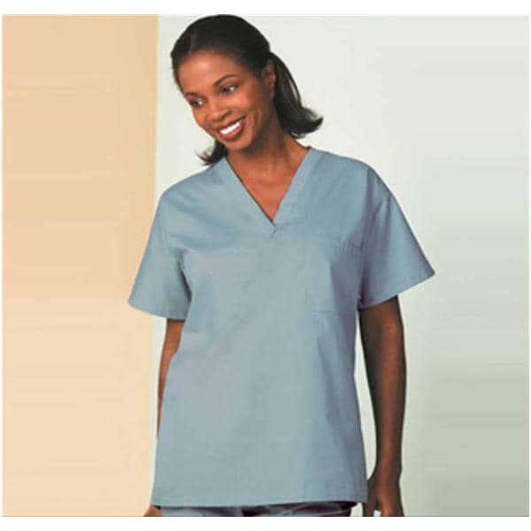 Fashion Seal Scrub Shirt 1 Pocket Set-In Sleeves 2X Large Misty Green Unisex Ea