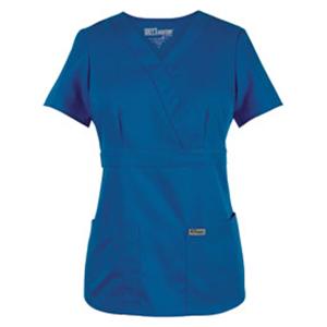 Greys Anatomy Scrub Shirt 4153 Crossover Womens 3X Large Royal Blue Ea