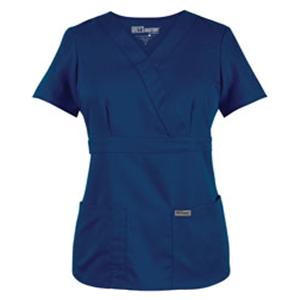 Greys Anatomy Scrub Shirt Mck Nck 3Pkt Short Sleeves X-Small Indg Womens Ea