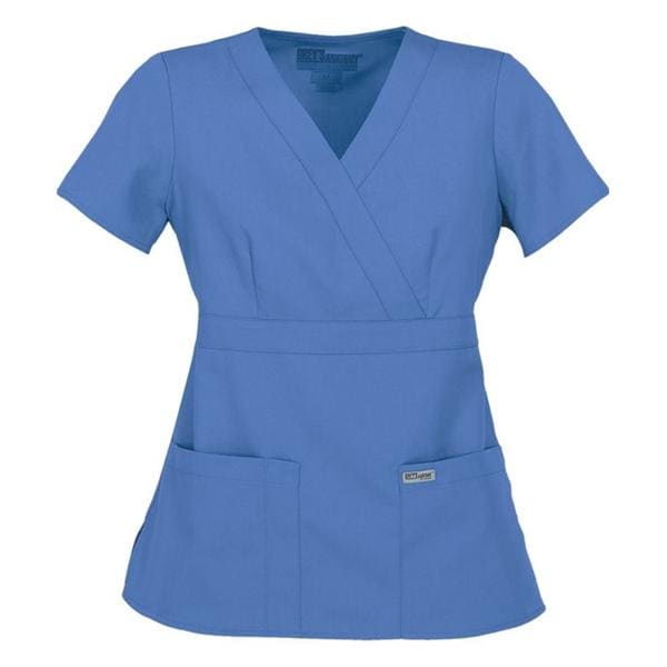 Greys Anatomy Scrub Shirt 4153 Crossover Womens X-Large Ceil Blue Ea