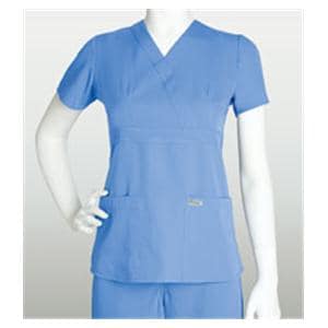 Greys Anatomy Scrub Shirt 4153 Crossover Womens Large Ceil Blue Ea