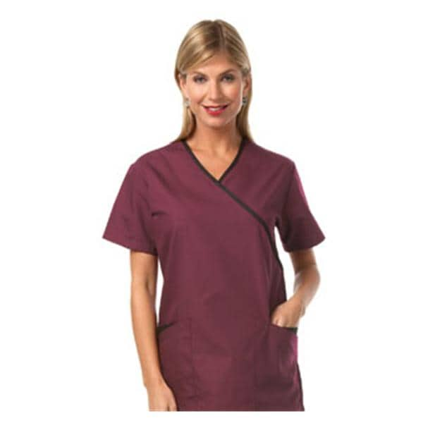 Fashion Seal Scrub Shirt 7001 Womens 4X Large Burgundy Ea