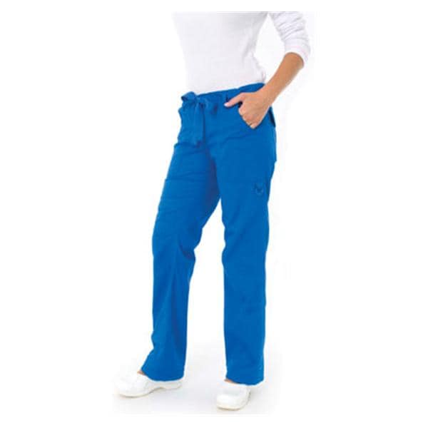 Scrub Pant 55% Cotton / 45% Polyester 6 Pockets 2X Large Royal Blue Womens Ea