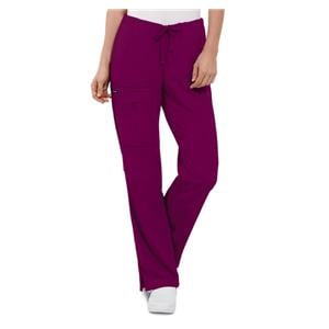 Jockey Scrub Pant Poly/Ryn/Spndx 4 Pockets Large Plumberry Wine Womens Ea