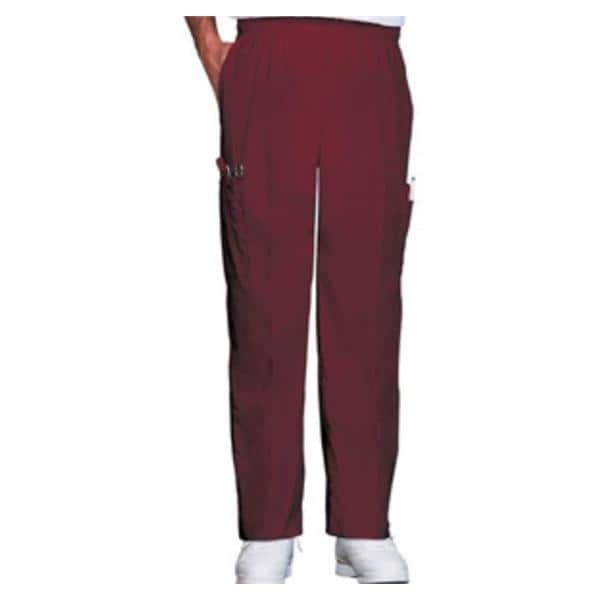 Fashion Seal Scrub Pant 65% Plstr/35% Ctn 4 Pockets Small Burgundy Unisex Ea