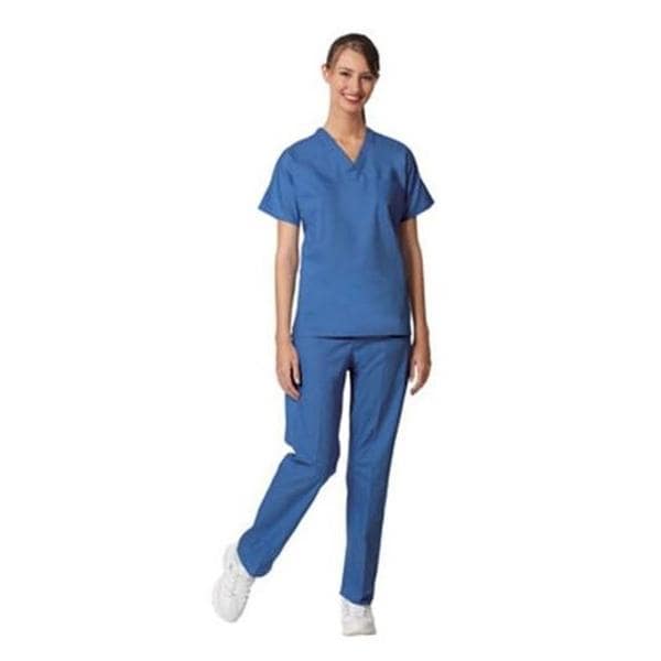 Fashion Seal Scrub Shirt 1 Pocket Set-In Sleeves X-Large Ceil Blue Unisex Ea