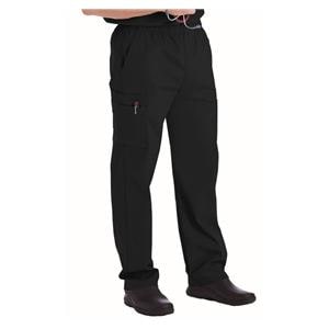 Scrub Pant 65% Polyester / 35% Cotton 5 Pockets Large Black Mens Ea