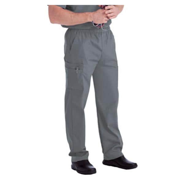 Scrub Pant 65% Polyester / 35% Cotton 5 Pockets Small Steel Grey Mens Ea