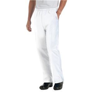 Scrub Pant 65% Polyester / 35% Cotton 5 Pockets Medium White Mens Ea