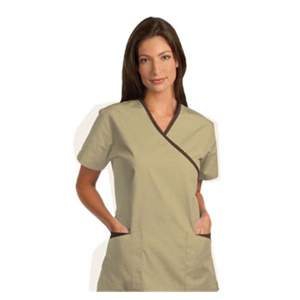 Fashion Seal Scrub Shirt 7007 Womens 4X Large Tan / Chocolate Ea