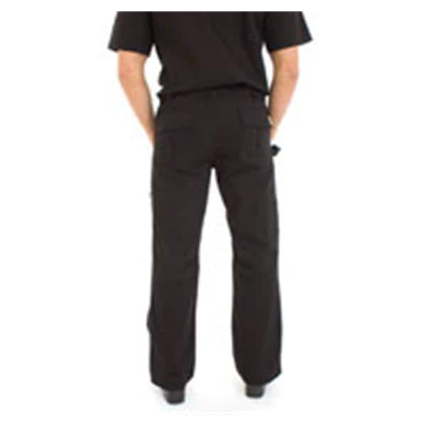 Scrub Pant 55% Cotton / 45% Polyester Multiple Pockets Small Black Mens Ea