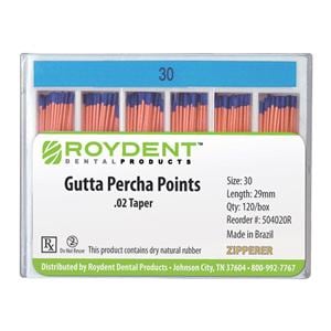 Hand Rolled Gutta Percha Points Size 20 120/Bx