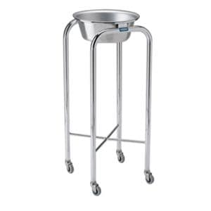 Basin Stand Round Powder Coated Steel Chrome 7qt