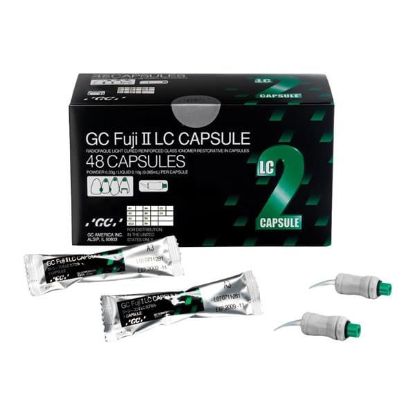 GC Fuji II LC Glass Ionomer Capsule A1 Pedo Refill 48/Bx