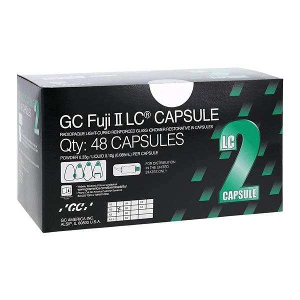 GC Fuji II LC Glass Ionomer Capsule A2 Refill 48/Bx