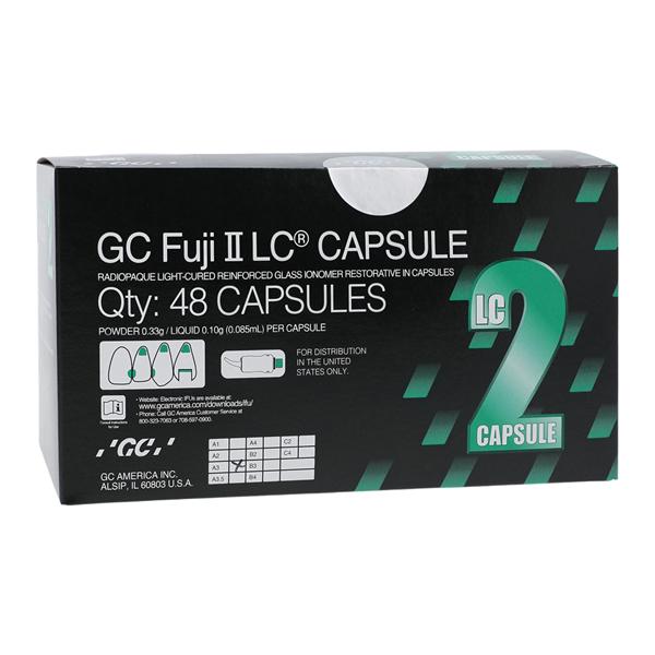 GC Fuji II LC Glass Ionomer Capsule A3 Refill 48/Bx