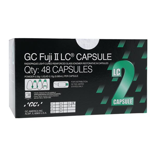 GC Fuji II LC Glass Ionomer Capsule C2 Refill 48/Bx