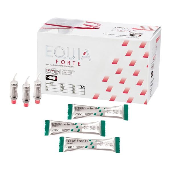 EQUIA Forte Fil Glass Ionomer Capsule B2 Refill 48/Bx