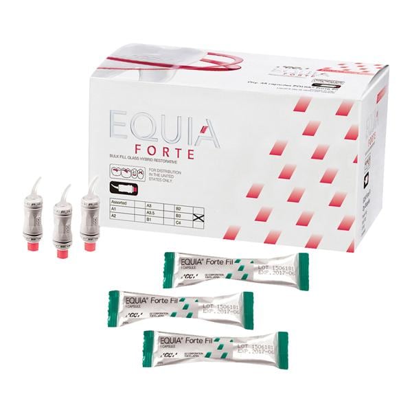 EQUIA Forte Fil Glass Ionomer Capsule B3 Refill 48/Bx