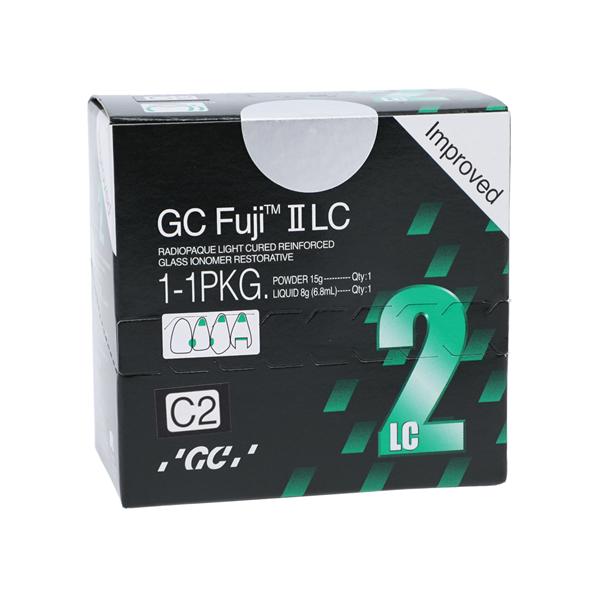 GC Fuji II LC Glass Ionomer Powder / Liquid C2 1:1 Package Ea