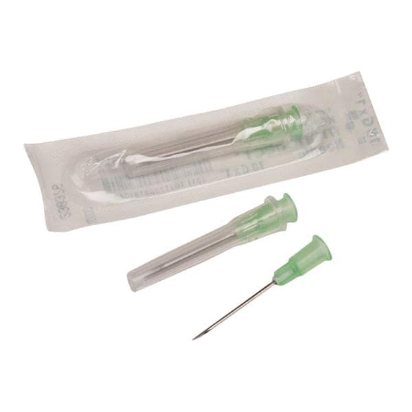 Monoject Hypodermic Needle 18gx1" Green Conventional 1000/Ca