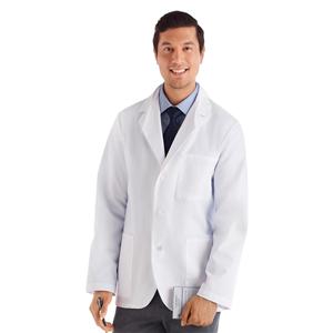 META Consultation Lab Coat 3 Pockets Long Sleeves 30 in Medium White Mens Ea