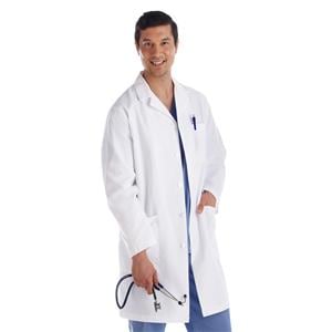 META Lab Coat 3 Pockets Long Sleeves 38 in 2X Large White Mens Ea