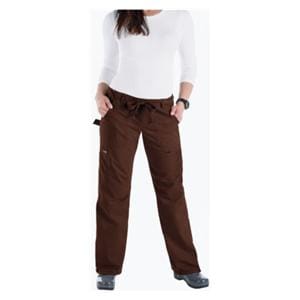 Scrub Pant 55% Cotton / 45% Polyester 6 Pockets Large Espresso Womens Ea