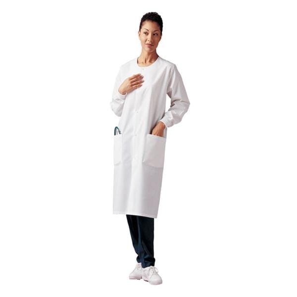 Cover Coat 2 Pockets Small White Unisex Ea