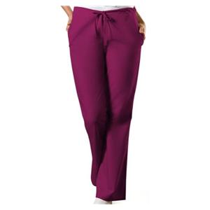 Scrub Pant 65% Polyester / 35% Cotton 3 Pockets Large Wine Womens Ea