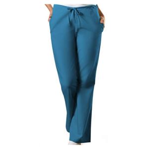 Scrub Pant 65% Polyester / 35% Cotton 3 Pockets Large Caribbean Blue Womens Ea