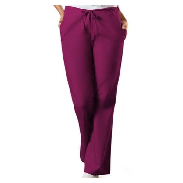 Scrub Pant 3 Pockets Large Wine Womens Ea