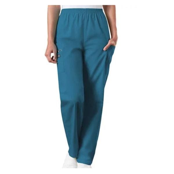 Cherokee Scrub Pant 4 Pockets Large Caribbean Blue Womens Ea