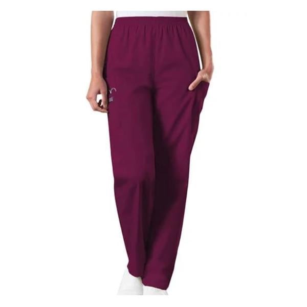 Cherokee Scrub Pant 4 Pockets Medium Wine Womens Ea