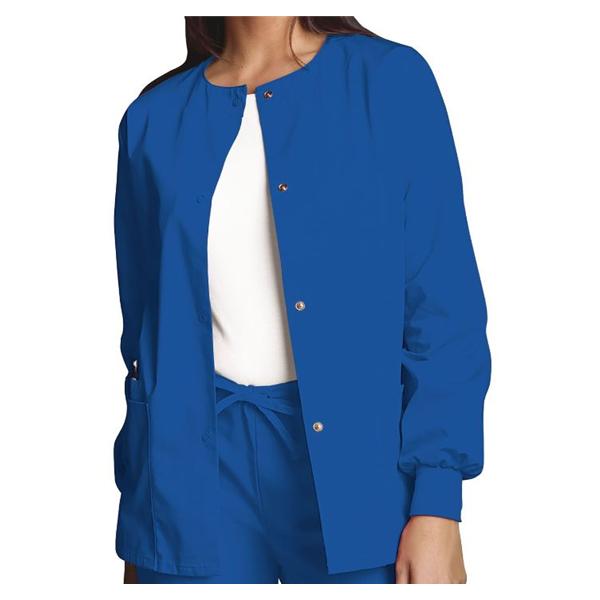 Warm-Up Jacket Long Sleeves / Knit Cuff Small Royal Womens Ea