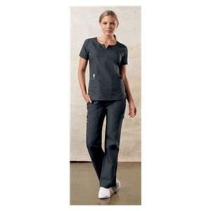 Cherokee Scrub Shirt Round Neck 4 Pockets Short Sleeves X-Small Pewter Womens Ea