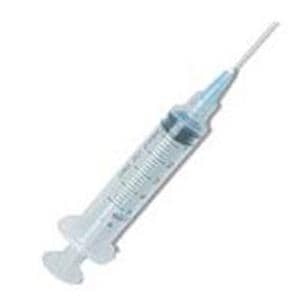 Hypodermic Syringe/Needle 20gx1" 5-6cc Yellow Conventional Low Dead Space 100/Bx