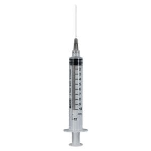 Hypodermic Syringe/Needle 22gx1-1/2" 10-12cc Black Cnvntnl No Dead Spc 100/Bx, 8 BX/CA