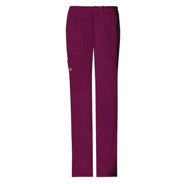 Cherokee Scrub Pant Poly/Ctn/Spndx 4 Pockets Medium Wine Womens Ea