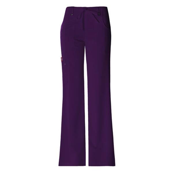 Dickies Scrub Pant Poly/Ryn/Spndx 3 Pockets Large Eggplant Womens Ea