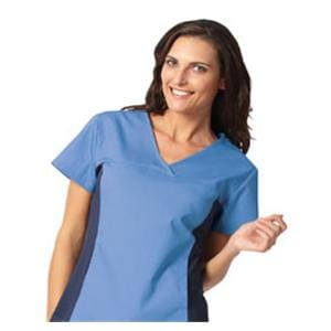 Fashion Seal Scrub Shirt 2 Pockets Set-In Sleeves X-Small Navy / Ceil Womens Ea