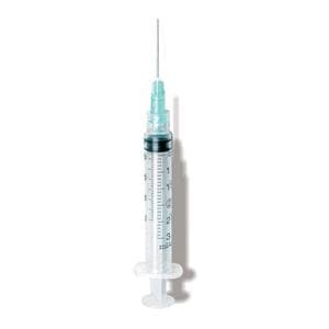 Hypodermic Syringe/Needle 21gx1-1/2" 3cc Green Conventional LDS 100/Bx