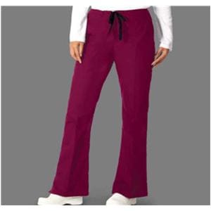 Fashion Poplin Scrub Pant 3 Pockets Medium Burgundy Womens Ea