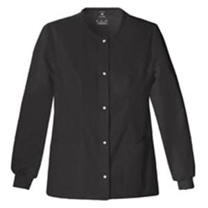 Luxe Warm-Up Jacket 3 Pockets Long Sleeves 5X Large Black Womens Ea