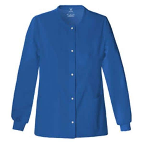 Luxe Warm-Up Jacket 3 Pockets Long Sleeves / Knit Cuff Small Royal Womens Ea